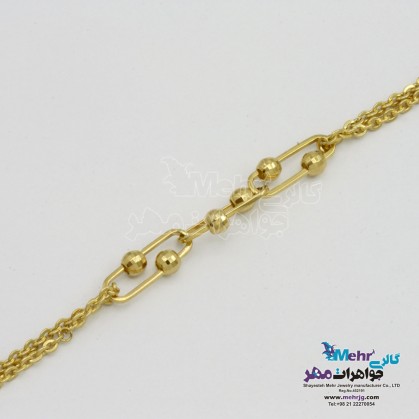 دستبند طلا - طرح حلقه های تو در تو-MB1373